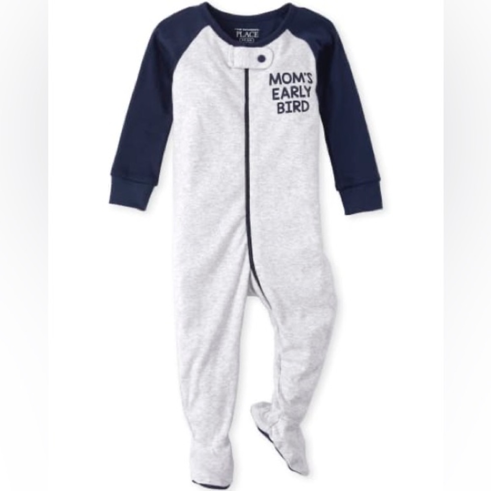 The Children’s Place Mom's Early Bird Snug Fit Cotton One Piece Fooite Pajamas